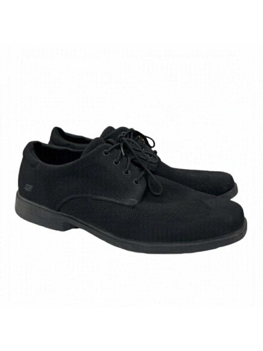 Skechers Caswell Aleno Black Knit Lace Oxford Dress Shoes 65127EWW Mens 15 Wide